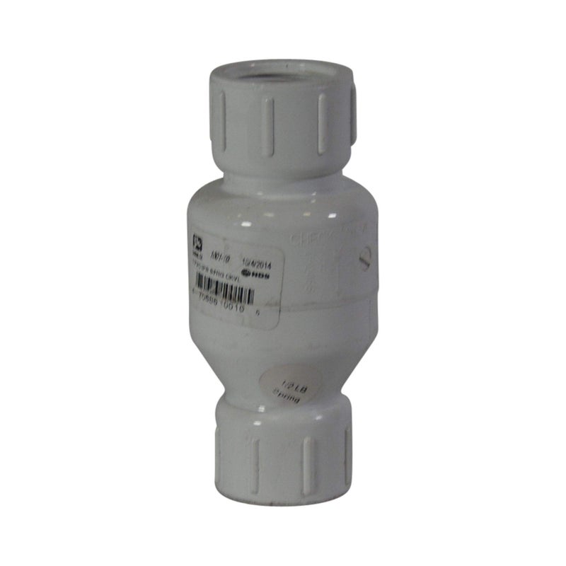 NDS 1001-10 1"" PVC IPS Spring Check Valve 5-1/4"" Length